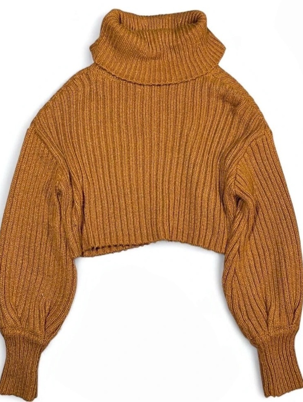 Urban Outfitters Cropped Turtleneck Sweater Earth Tone Fall Sweater Size Medium